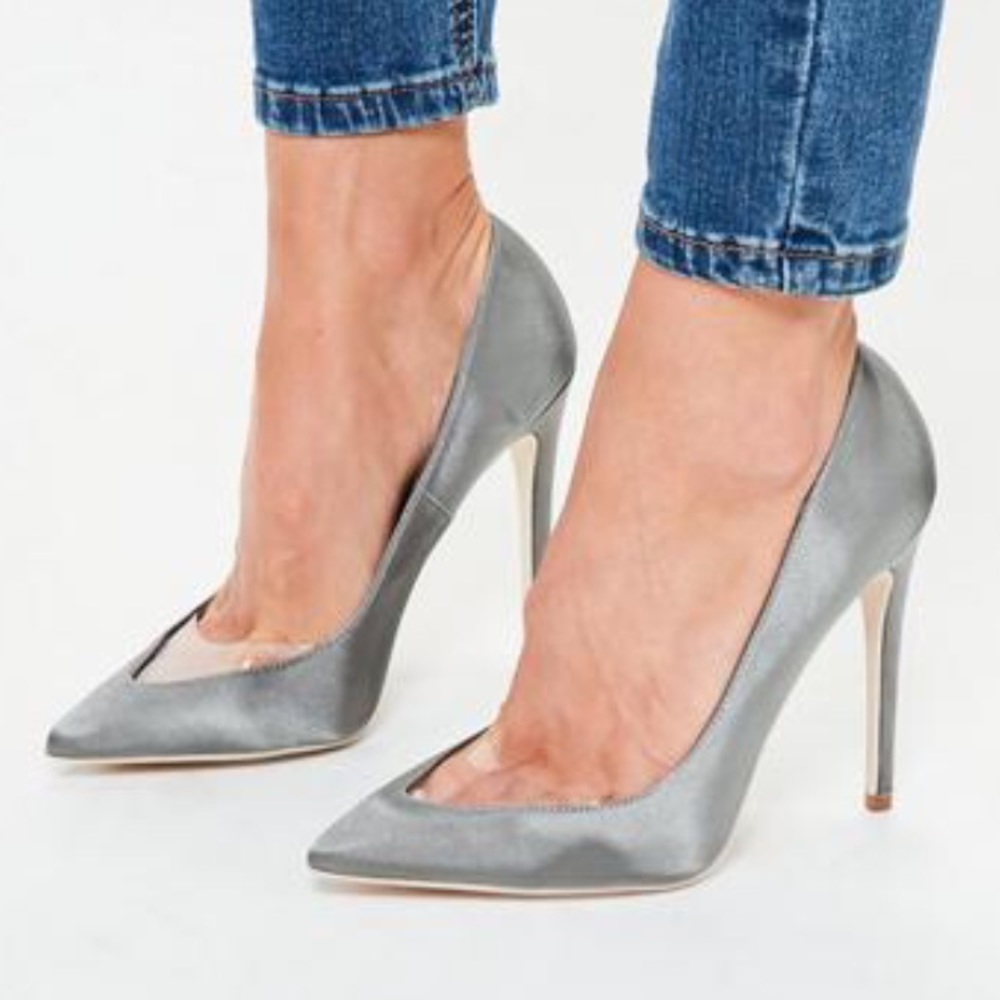 Satin Perplex Heels